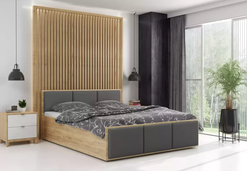 Pagrindinis 22 lozko sypialniane panamax kraft stelaz metalowy wypelnienia grafit 160 x 200 kpl wizualizacja 7 S4 1